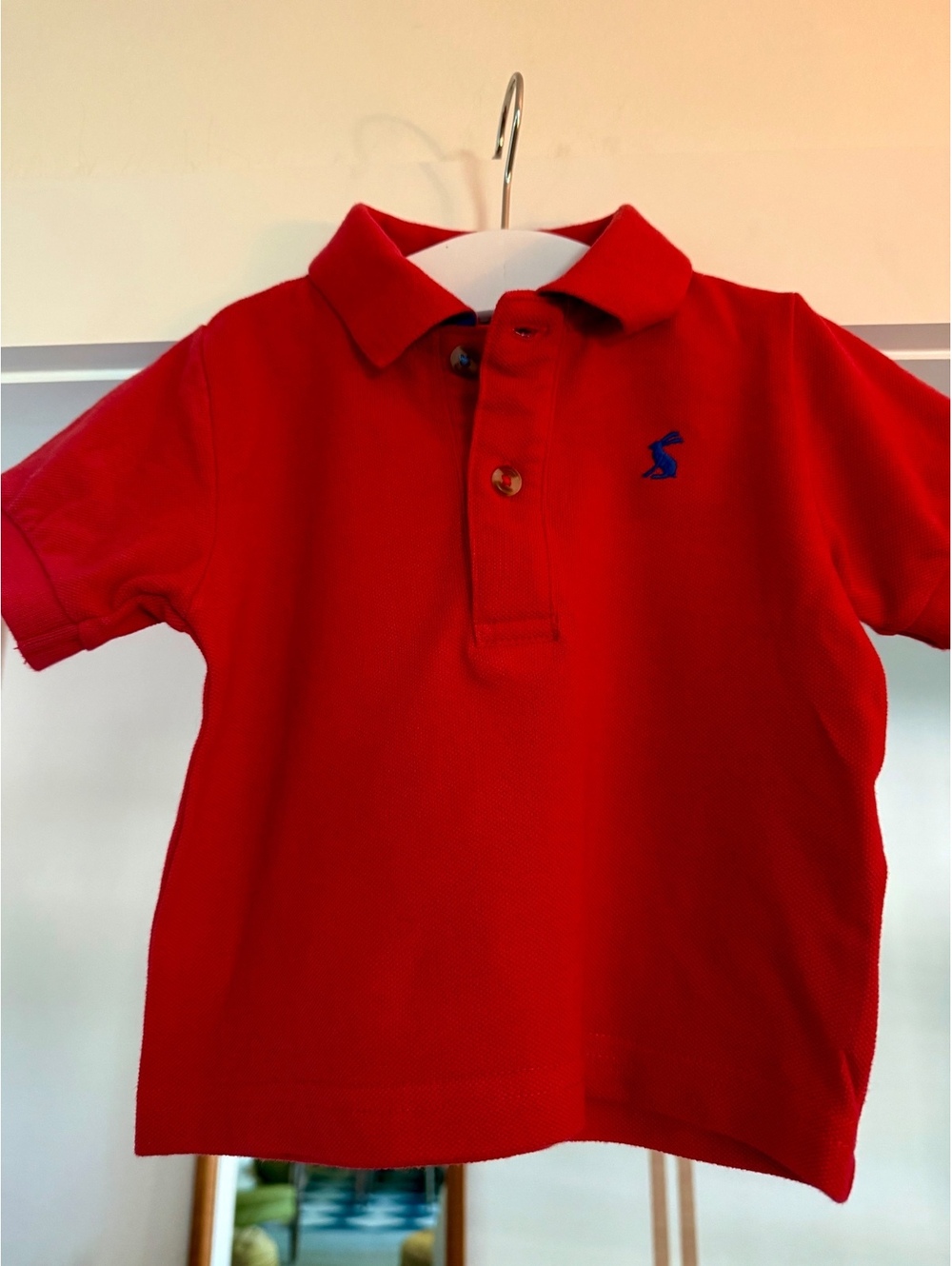 Joules Signature Red Polo Sz 1 Year EUC
